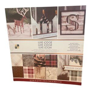 DCWV Luxe Lodge 12" X 12" Premium Printed Cardstock 36 Sheets